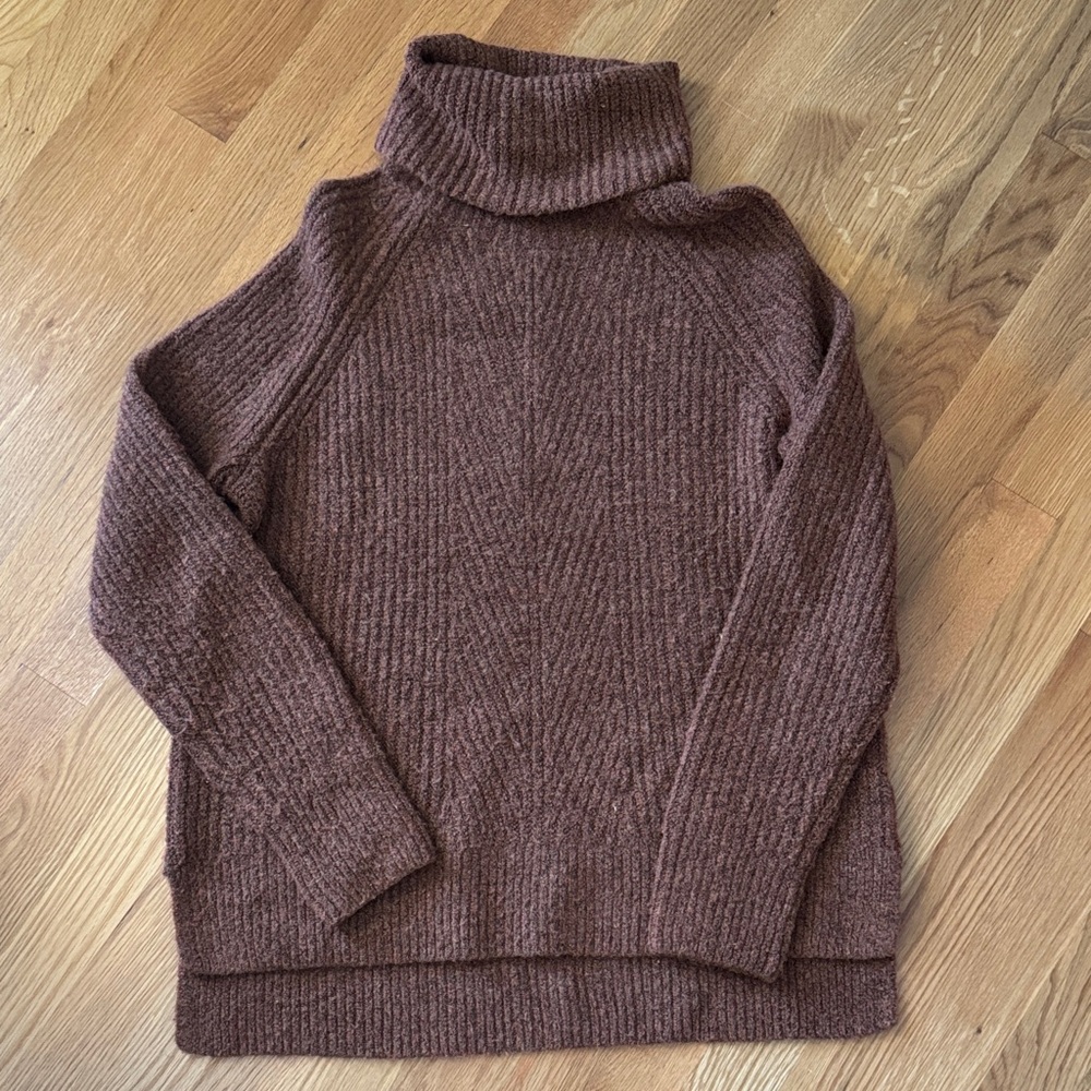 Madewell Rich Brown Turtleneck Sweater